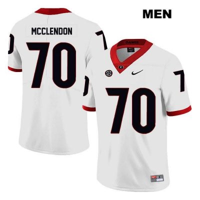 Men's Georgia Bulldogs NCAA #70 Warren McClendon Nike Stitched White Legend Authentic College Football Jersey GXS0554SL